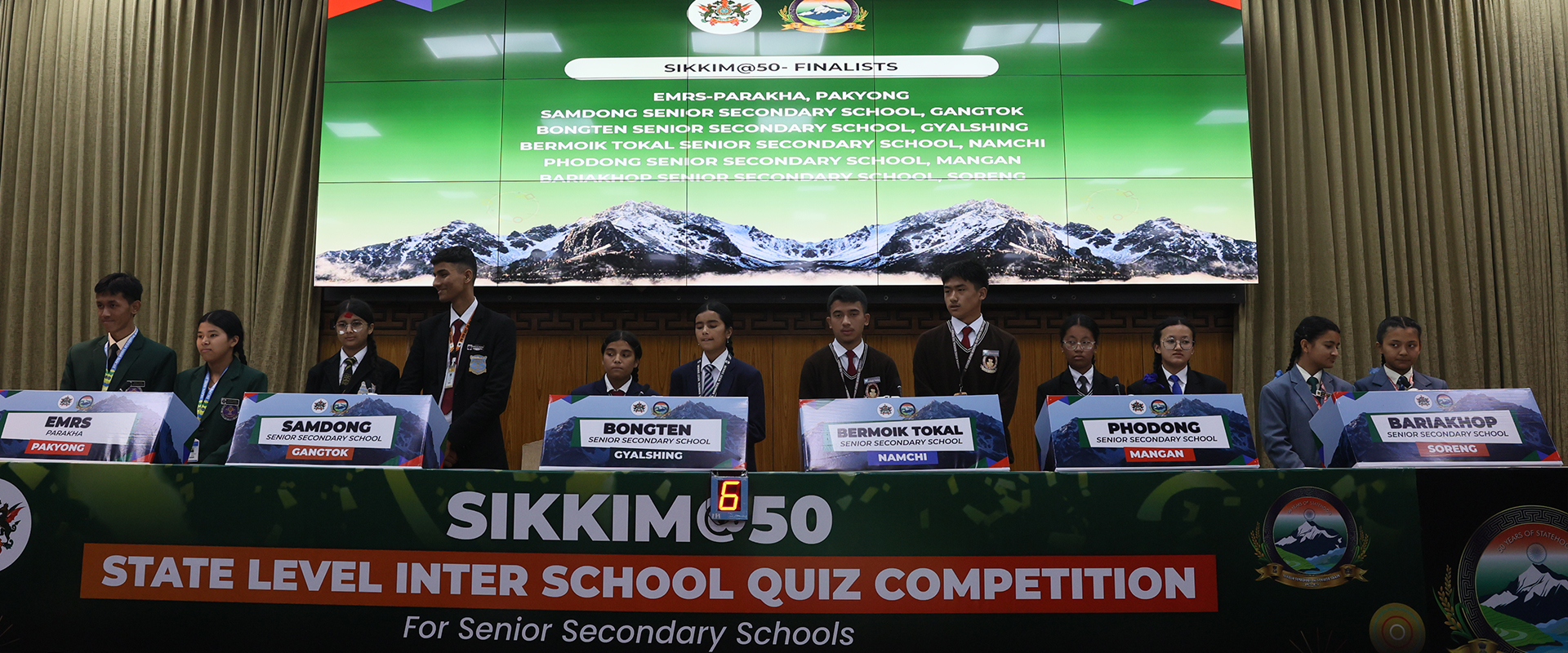sikkim@50, sikkim@50 quiz competition, sikkim 50 years statehood celebration